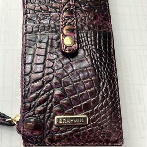 Brahmin credit card wallet new with tags. Color is Fig Jam Melbourne.
